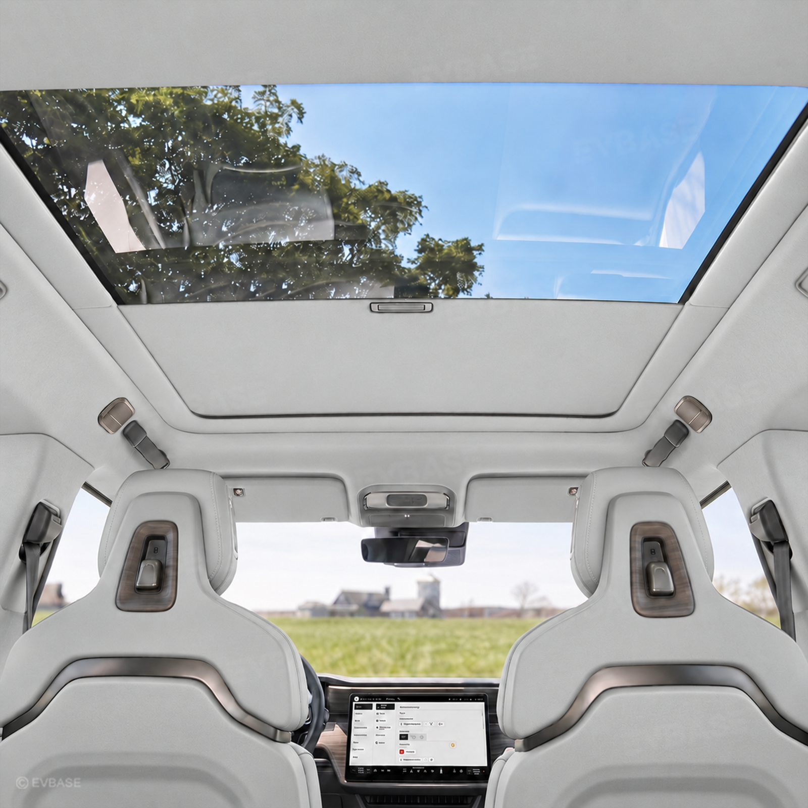 Retractable Roof Sunshade for Rivian R2 Glass Sunroof Shade UV Protection & Heat Insulation