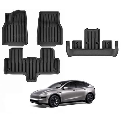 Model Y L All-Weather TPE Floor Mats & Trunk Mat Cargo Liner & Seat Back Protector & Rear Bumper Guard Set