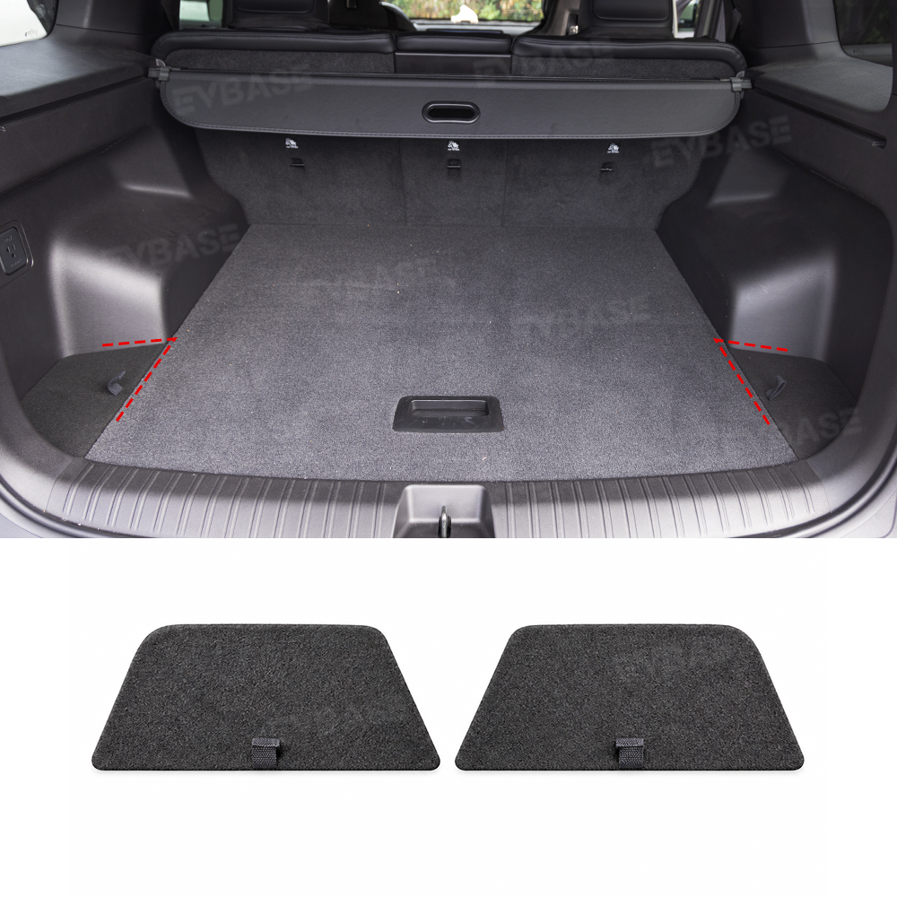 Trunk Cargo Side Storage Covers for Rivian R2 Carpeted Cargo Side Lids Hidden Storage Compartment with Pull Tabs