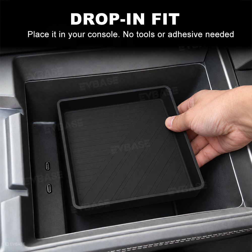 Center Console Organizer Tray for Rivian R2 Silicone Armrest Lower Storage Box