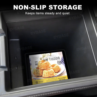 Center Console Organizer Tray for Rivian R2 Silicone Armrest Lower Storage Box
