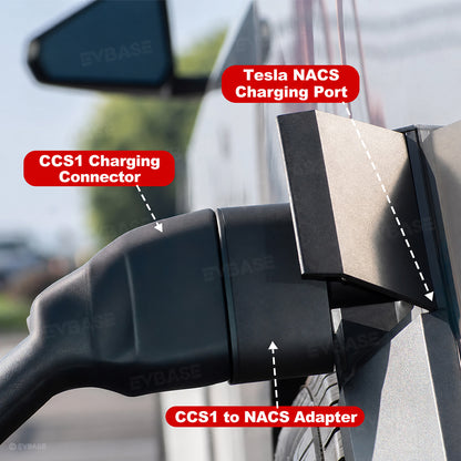 CCS1 to NACS Adapter for Tesla Model Y/3/S/X/Cybertruck Max 250 kW DC Fast Charging