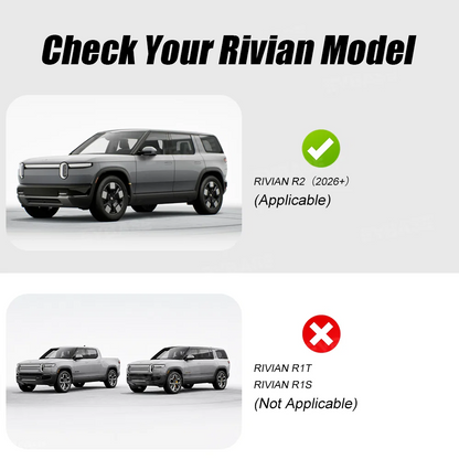 Rear Quarter Window Sunshade for Rivian R2 2-in-1 Privacy Cover with Storage Organizer Pocket