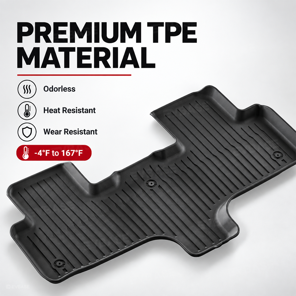Model Y L All-Weather TPE Floor Mats & Trunk Mat Cargo Liner & Seat Back Protector & Rear Bumper Guard Set