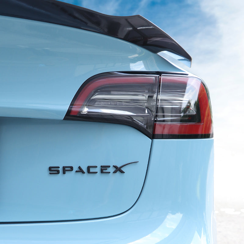 SPACEX Decals 3D Metal Tesla Emblem Sticker Tesla LOGO Cover for Model ...