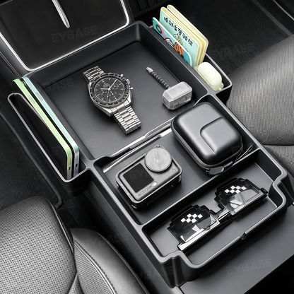 Model Y Juniper/Model Y L/ 3 Highland Center Console Tray 2.0 Silicone Organizer with Side Pockets