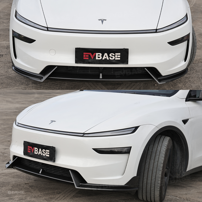 Tesla Front Lip For Model Y Juniper V Style Front Splitter ABS Front Apron Body Kit