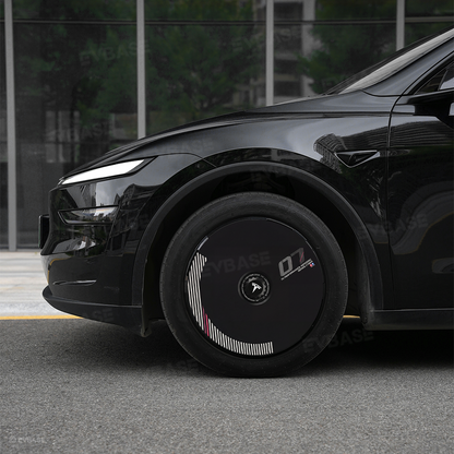 Model Y Juniper Aero Wheel Covers Custom UV-Printed Graphic Hubcaps for Tesla 18/19/20/21 Inch Wheels