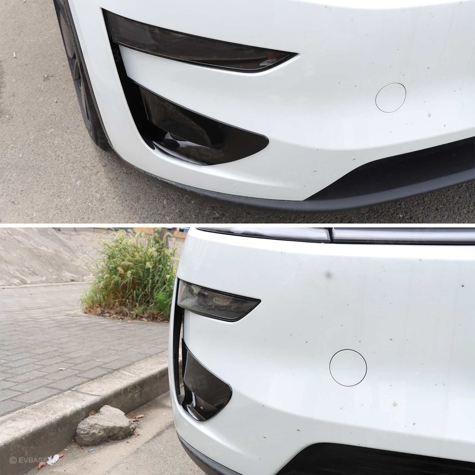 Model Y Juniper Front Bumper Side Trim Performance Style Front Bumper Fog Light Accent Trim Cover
