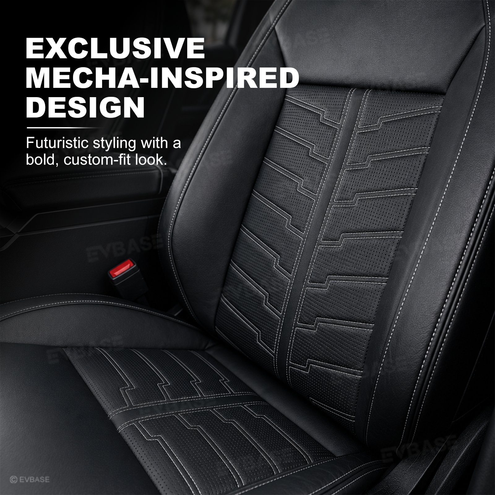 Cybertruck Seat Covers Futuristic Armor-Style Seat Protector Premium NAPPA Leather Interior Upgrade
