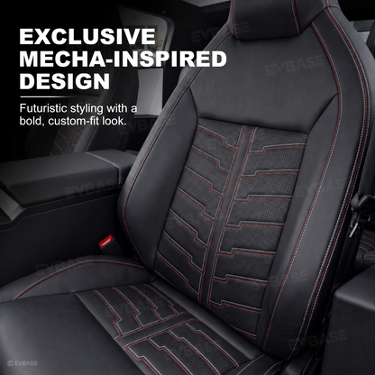 Cybertruck Seat Covers Futuristic Armor-Style Seat Protector Premium NAPPA Leather Interior Upgrade