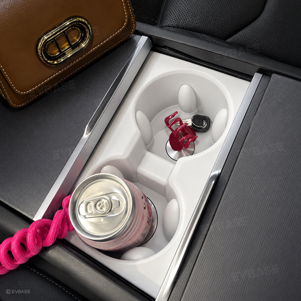 Model Y Juniper/ 3 Highland/ Y L Cup Holder Center Console Silicone Cup Holder Insert for Tesla Water Bottle Organizer