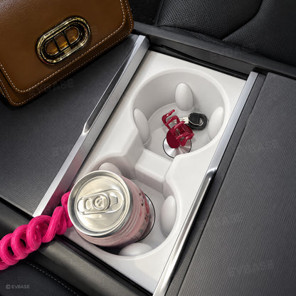 Model Y Juniper/ 3 Highland/ Y L Cup Holder Center Console Silicone Cup Holder Insert for Tesla Water Bottle Organizer