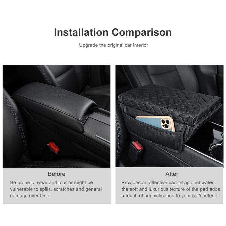 Model 3 Y Armrest Cushion Leather Waterproof for Tesla Armrest Box Pad Cover