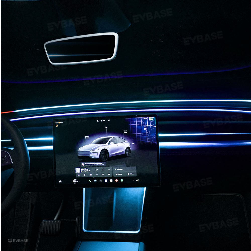 Model 3/Y Ambient Lighting Center Console Dashboard Light Strip with AI Voice Control LED Interior Lights 2.0