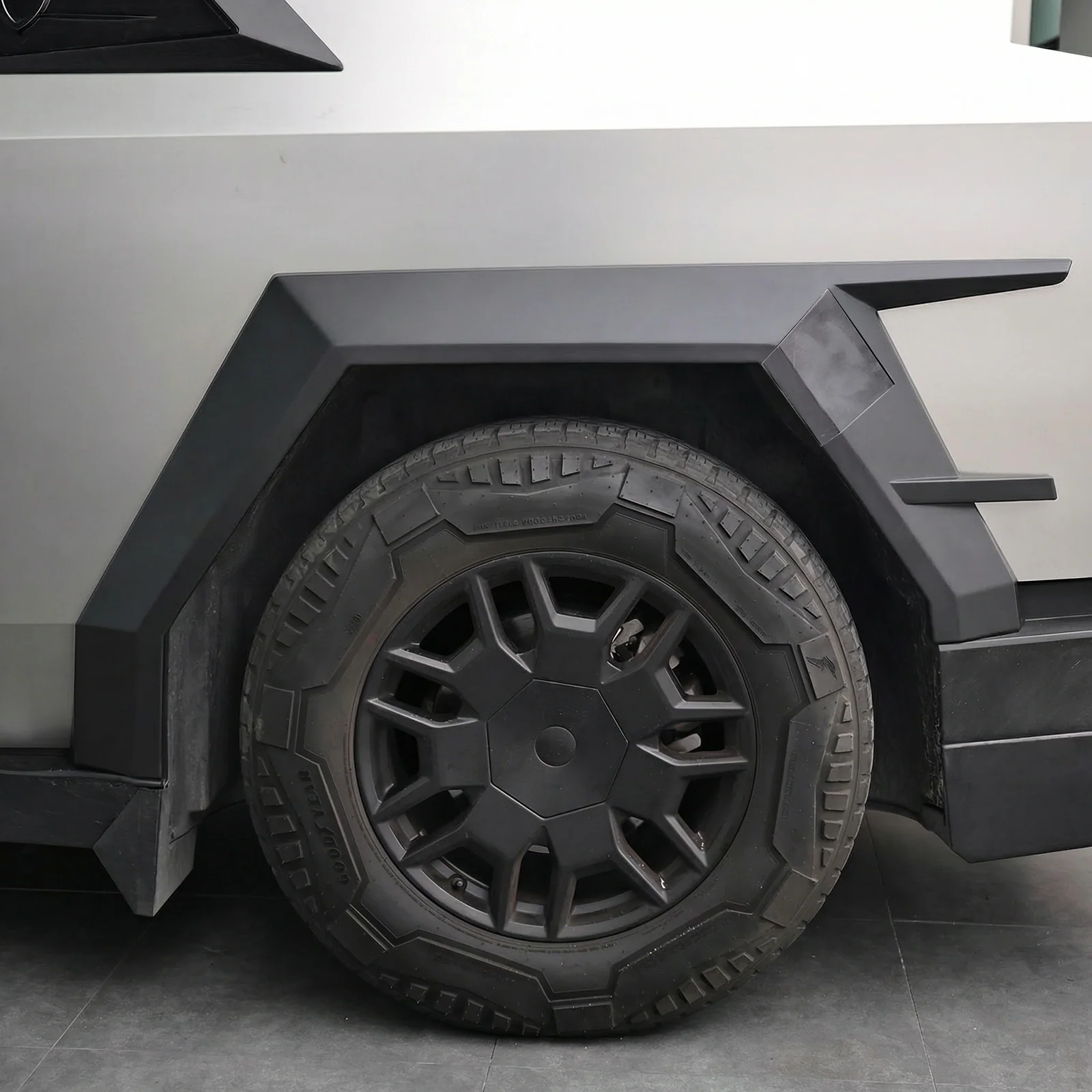 Cybertruck Body Kit Front Bumper Lip &  Fender Flares Cover & Rear Diffuser & Rear Spoiler for Tesla