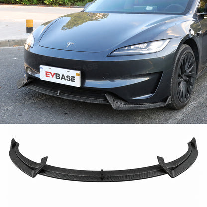 Model 3 Highland Performance Front Lip V‑Style Front Bumper Lip Apron Splitter