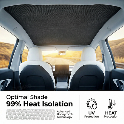 Model Y Juniper/ 3 Highland Glass Roof Sunshade Heat Insulation UV Protection Sun Visor OEM-Style Sunroof & Rear Window Sun Shade