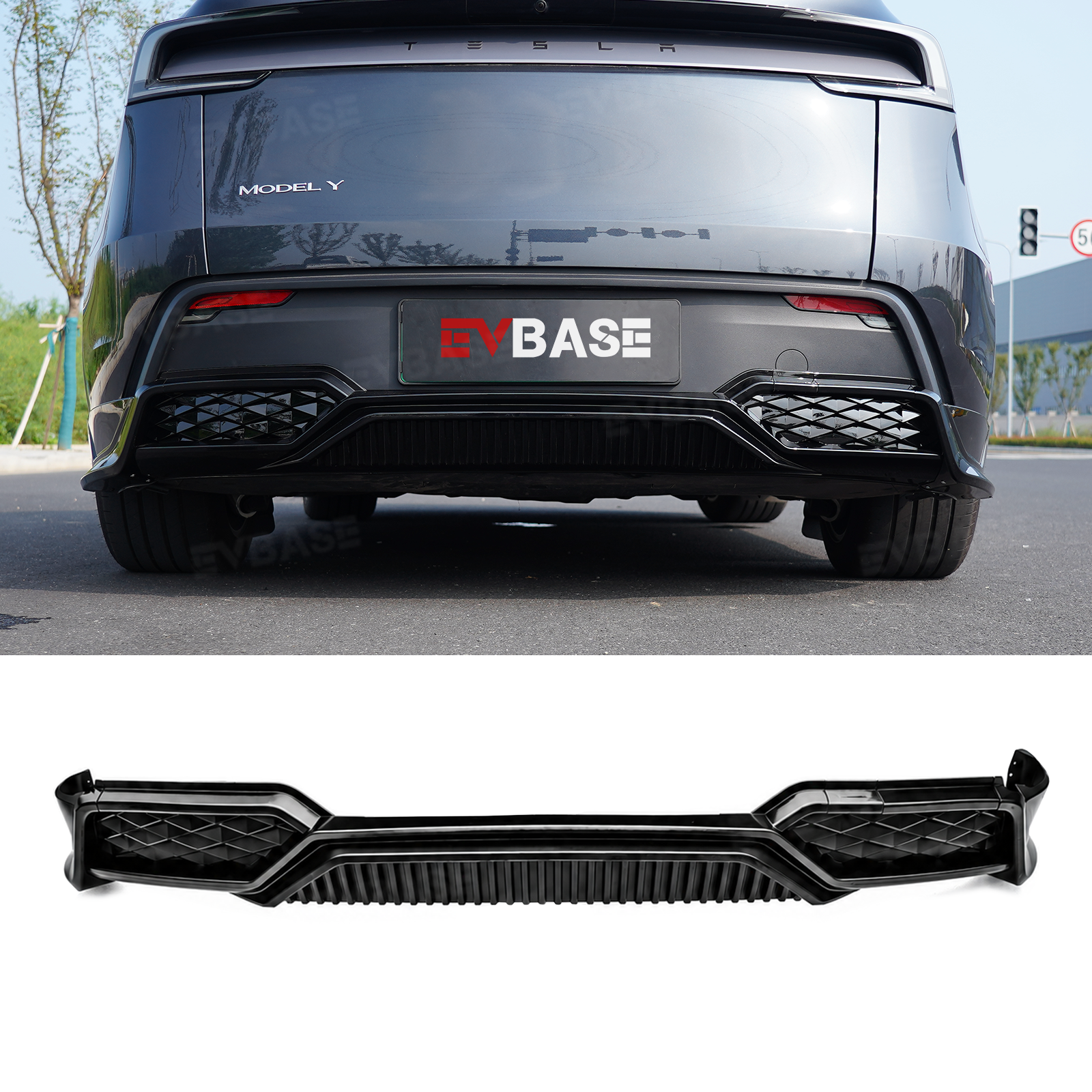 Model Y Juniper Body Kit Aggressive Aero Style Front Lip & Rear Diffuser & Side Skirts