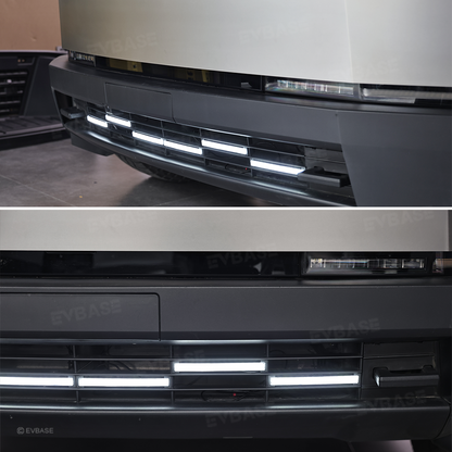 Cybertruck Front Grille LED Light Bar Tactical Lower Grille Auxiliary Lighting Upgrade