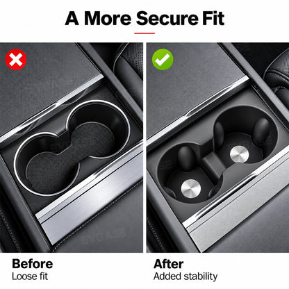 Model Y Juniper/ 3 Highland/ Y L Cup Holder Center Console Silicone Cup Holder Insert for Tesla Water Bottle Organizer