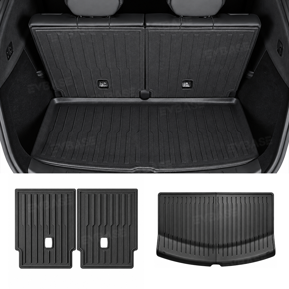 Model Y L All-Weather TPE Floor Mats & Trunk Mat Cargo Liner & Seat Back Protector & Rear Bumper Guard Set