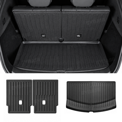 Model Y L All-Weather TPE Floor Mats & Trunk Mat Cargo Liner & Seat Back Protector & Rear Bumper Guard Set