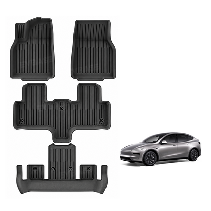 Model Y L All-Weather TPE Floor Mats & Trunk Mat Cargo Liner & Seat Back Protector & Rear Bumper Guard Set