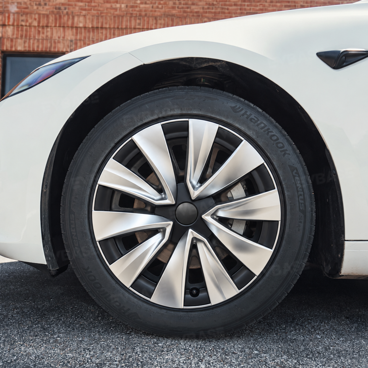 Model 3 Standard 18" Prismata Wheel Covers Multi-Spoke Style Hubcaps