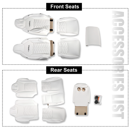 Cybertruck Seat Covers Futuristic Armor-Style Seat Protector Premium NAPPA Leather Interior Upgrade