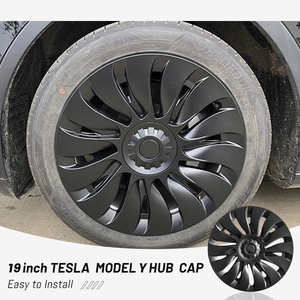 Model Y Überturbine Wheel Covers 19inch Model Y Gemini Wheel Cover Matte 4PCS 2020-2024 Year