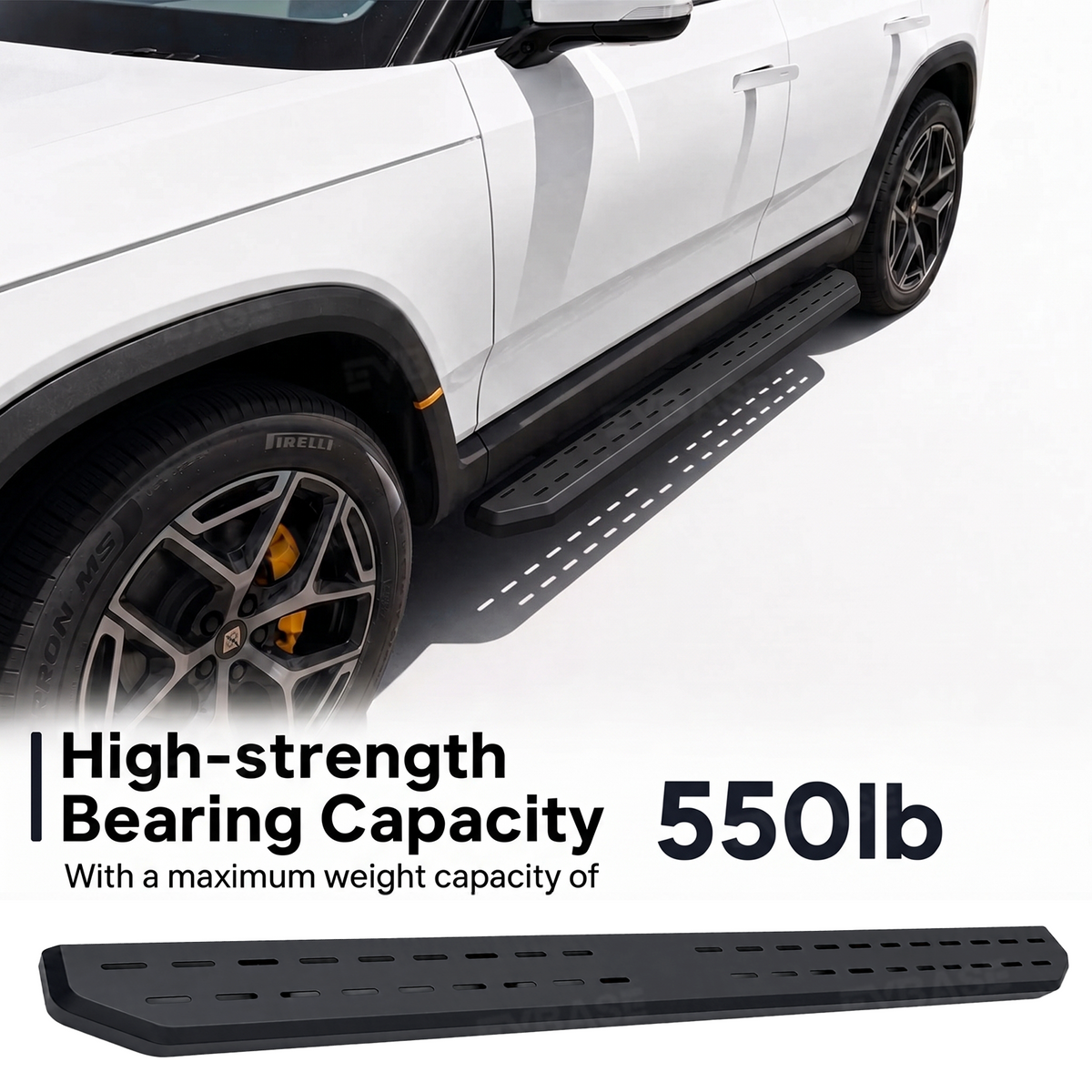 Running Boards 2.0 for Rivian R2 Heavy-Duty Off-Road Style Side Steps Nerf Bars