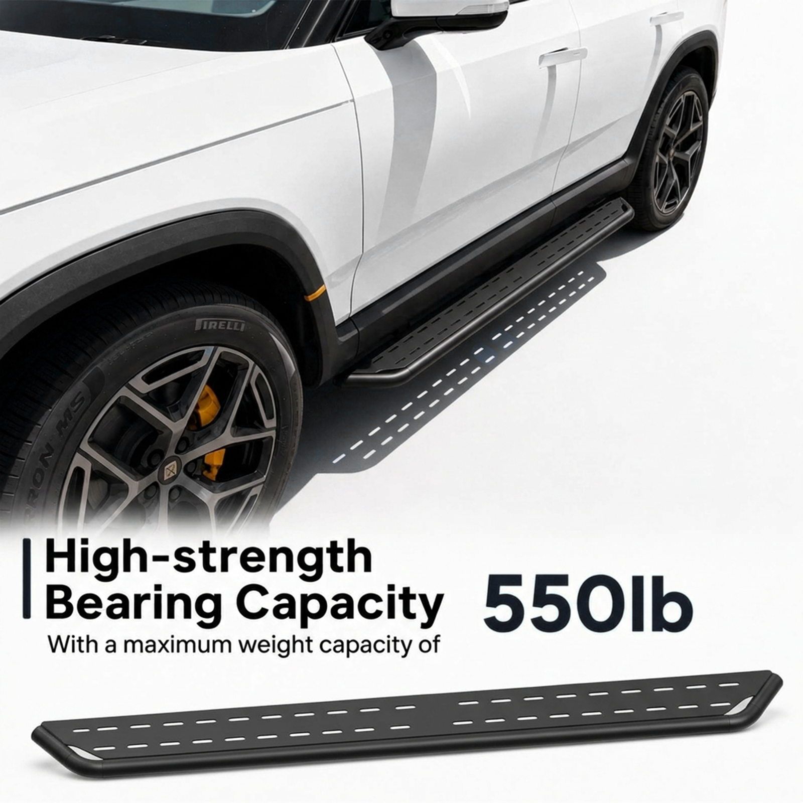EVBASE Running Boards for Rivian R2 Side Steps Heavy-Duty Non-Slip Nerf Bars Exterior Off-Road Accessories