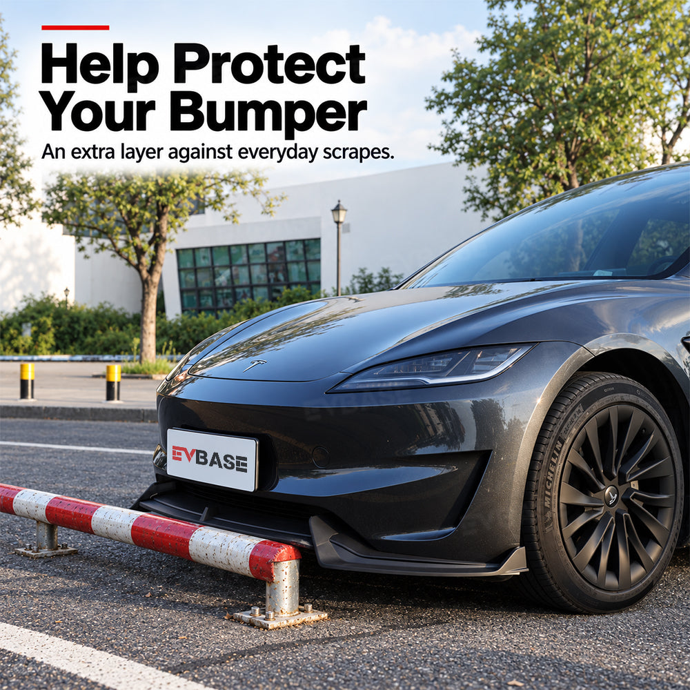 Model 3 Highland Performance Front Lip V‑Style Front Bumper Lip Apron Splitter