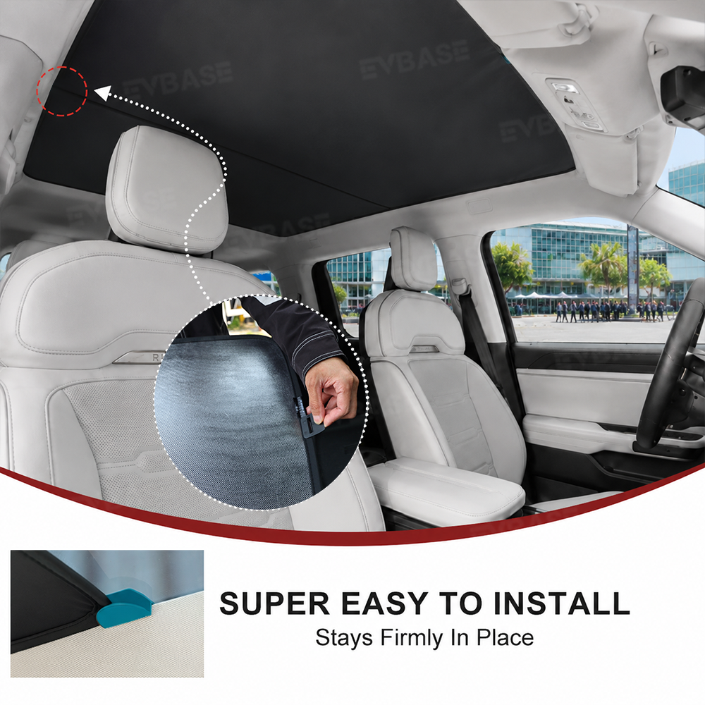 Sunshade for Rivian R2 Side Window Shade & Windshield Sun Shade & Glass Roof Sun Visor Foldable Heat Reflective Protector