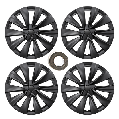 Model 3 Standard 18" Prismata Wheel Covers Multi-Spoke Style Hubcaps
