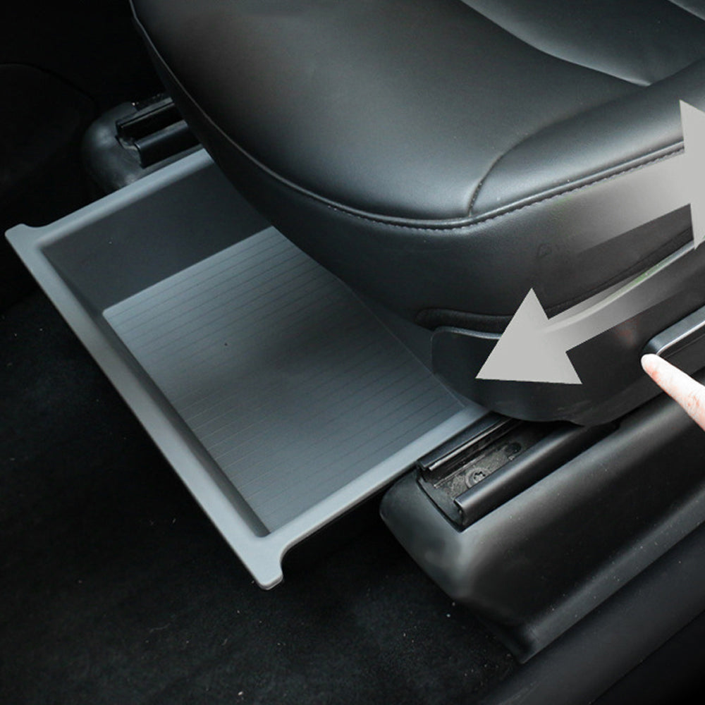 New EVBASE Model Y X Underseat Storage Box Organizer Tesla Hidden Tray With double layer Cover