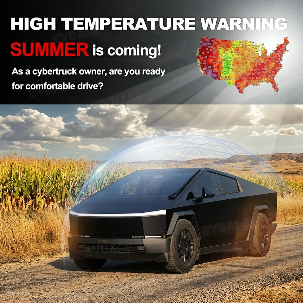 Cybertruck Sunshade Retractable Glass Roof Sunshade with Roll Fabric Style Heat Insulation UV Protection
