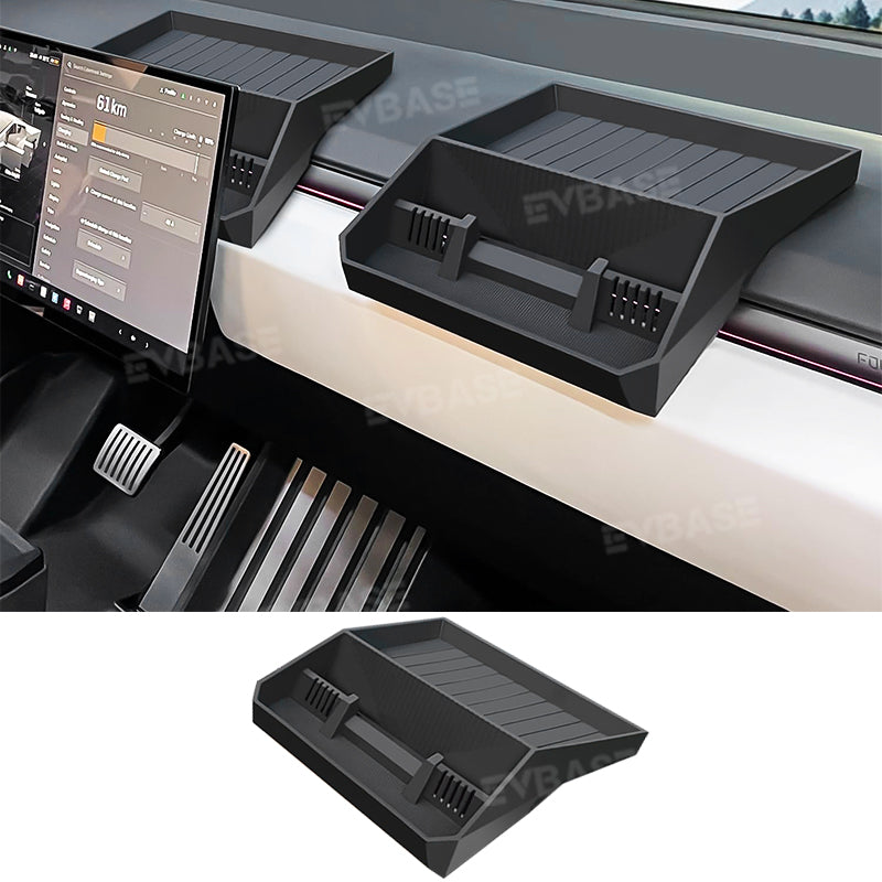 Tesla Storage Rack Tesla Cybertruck Storage Tray Behind Screen Center Console Organizer D ...