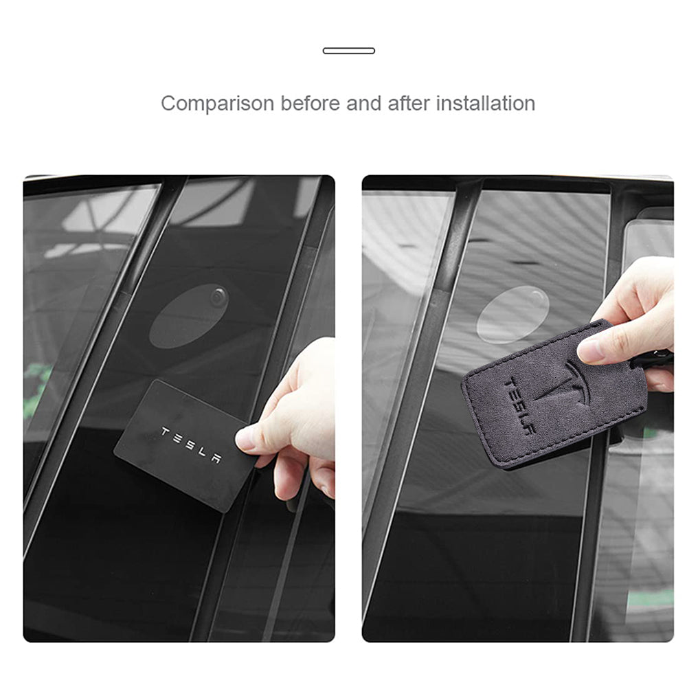 Petmoko Tesla Key Card Holder for Model 3 and Model Y Silicone Protector  Key Chain LOGO Pattern Car Accessorie
