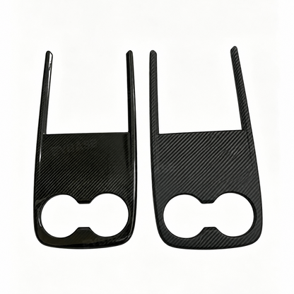 Model Y Juniper Standard Real Carbon Fiber Center Console Cup Holder Trim Cover Interior Protection Trim Panel