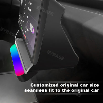 Model 3/Y/ 3 Highland Under Screen Storage Tray With LED Ambient Light Center Console Organizer Box for Tesla