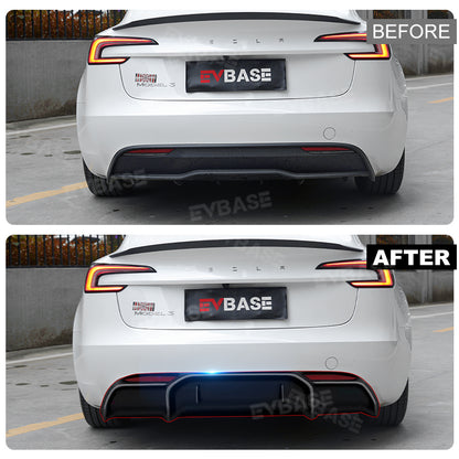 Model 3 Highland Rear Bumper Lip ABS Sport Body Kit Wing Spoiler Diffuser for Tesla