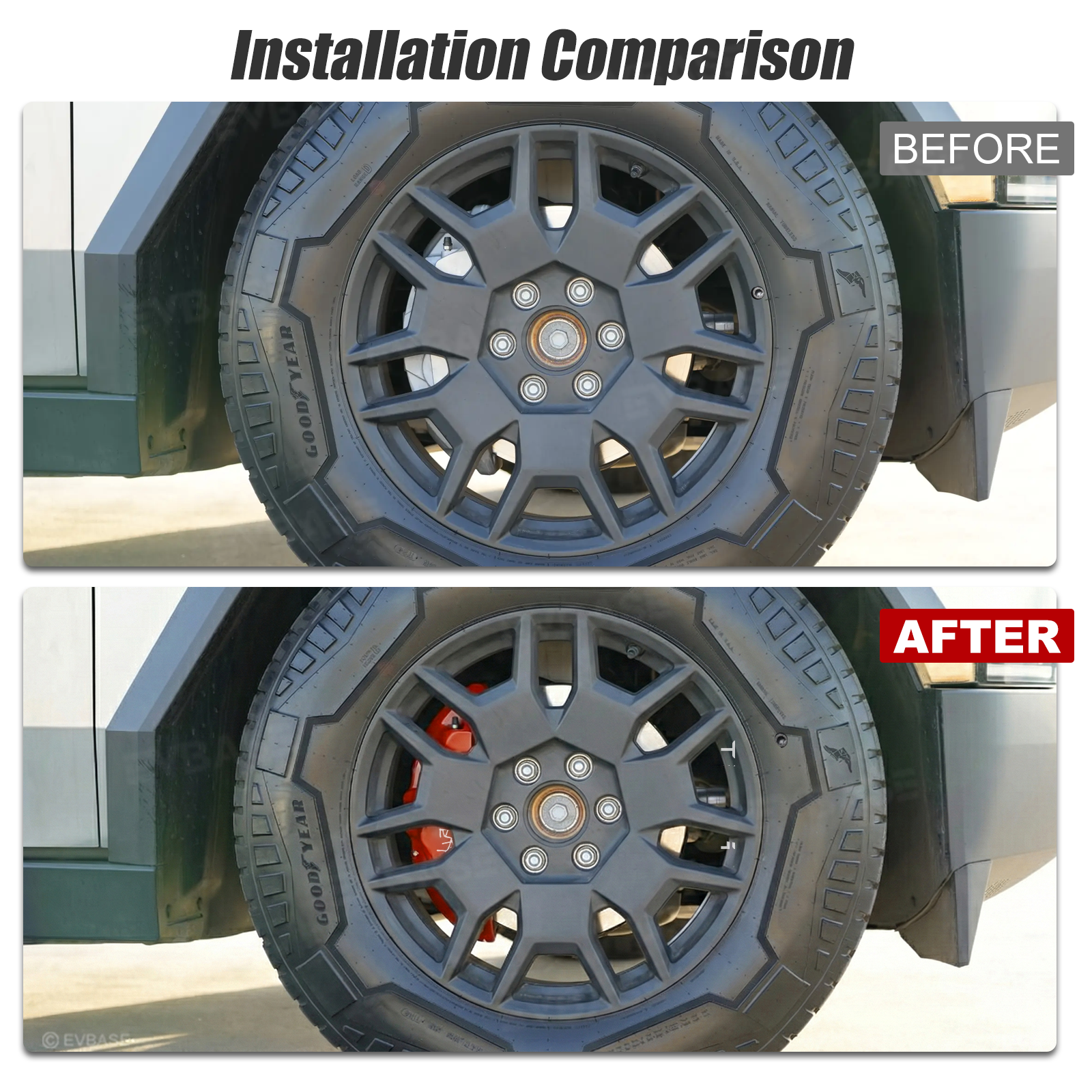 Cybertruck Silicone Brake Caliper Covers Sporty Style Caliper Protector Set Slip-On Fit & No Wheel Removal