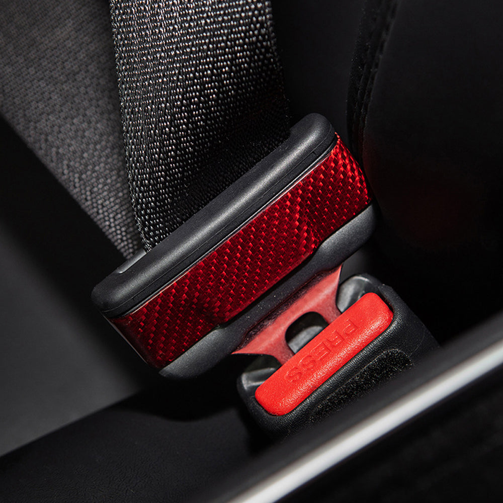 Model Y 3 Carbon Fiber Interior Accessories Seat Belt Fascia Cover for Tesla