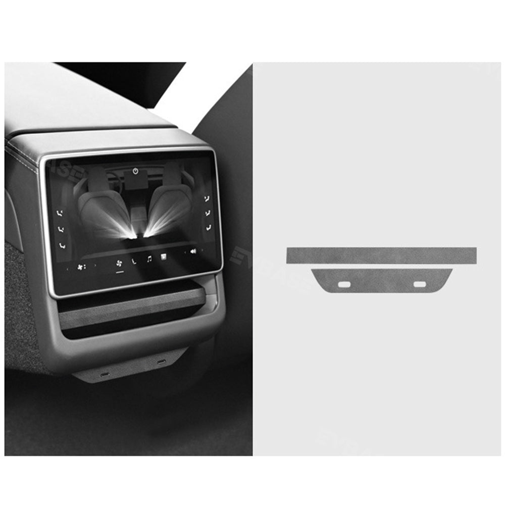 Model 3 Highland Real Alcantara Rear Screen Frame Cover Air Outlet Protector Rear Air Vent Covers Sticker for Tesla