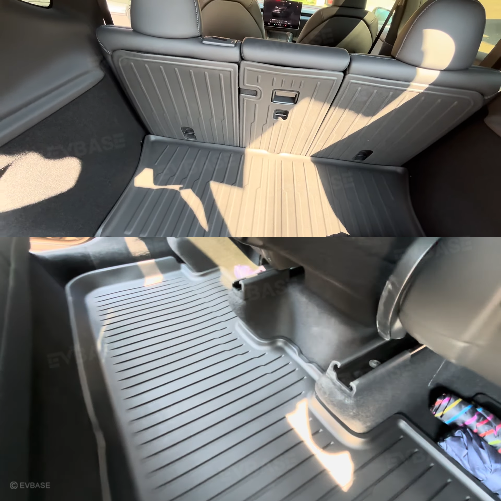 Tesla Model Y Juniper Floor Mat TPE Anti-Slip Trunk Mat Cargo Liner Back Seat Cover All Weather Protection