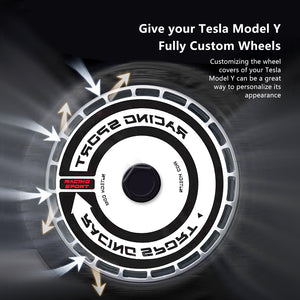 DIY Tesla Model 3/Y/3 Highland Custom Graphic Aerodisc Wheel Covers 4PCS 18/19/20Inch Full Coverage