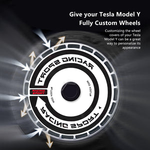 DIY Tesla Model 3 Y Custom Graphic Aerodisc Wheel Covers 4PCS 19Inch Full Coverage