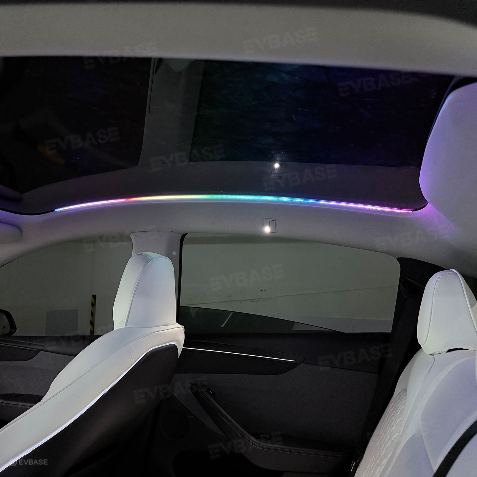 Model Y Juniper/ 3 Highland Roof Ambient Lighting 2.0 Sunroof Streamer Lights with Factory Screen Control